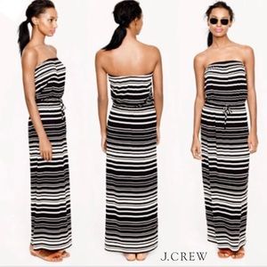 J CREW Blk/Wht & Blk/Tan TubeTop Maxi Casual Dress